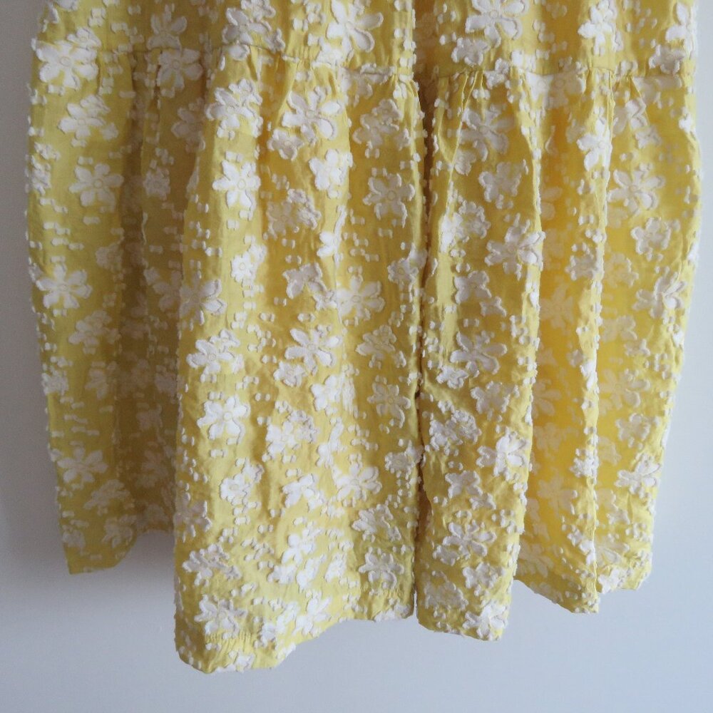 ANTHROPOLOGIE MAEVE Rhonda Textured Midi Dress in Yellow Floral Boho Size US 6 - Picture 7 of 15